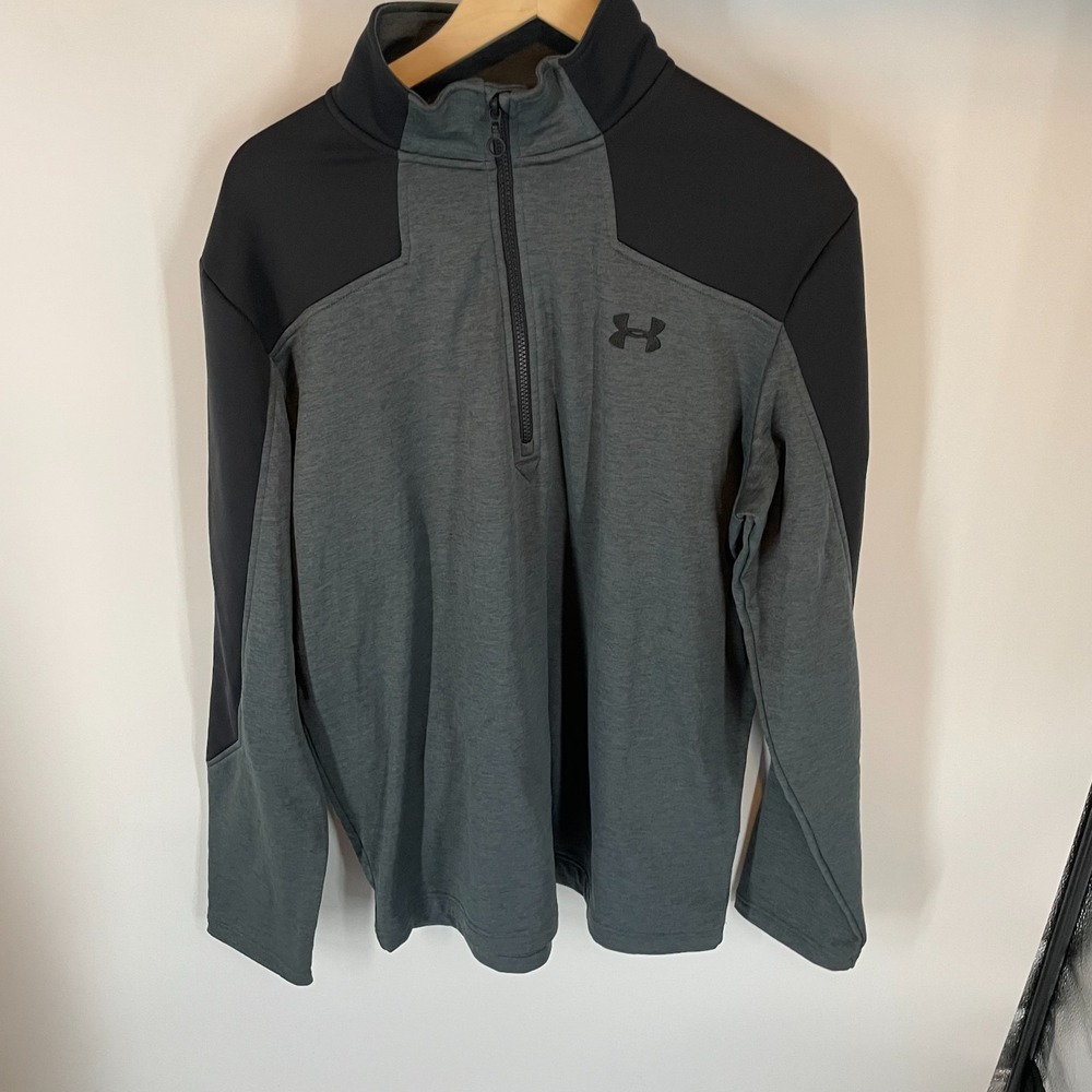 Under Armour Coldgear Infrared Shield 1/2 Zip Jacket Gray Mens XL 1321445-001